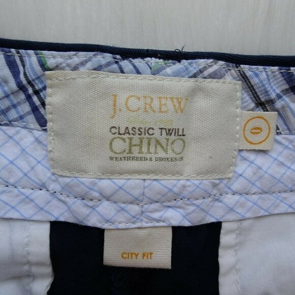 J. Crew Women's Shorts City Fit Classic Twill Chino Casual Cotton Navy Blue 0 - Picture 10 of 12